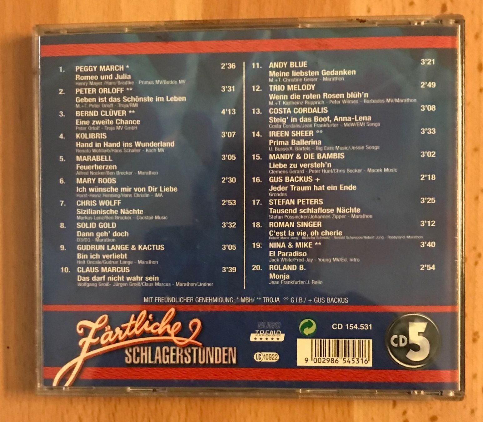 CD: Musik CD Zärtliche Schlagerstunden – Usato da Ennetmoos venduto da Tabakfrei 1