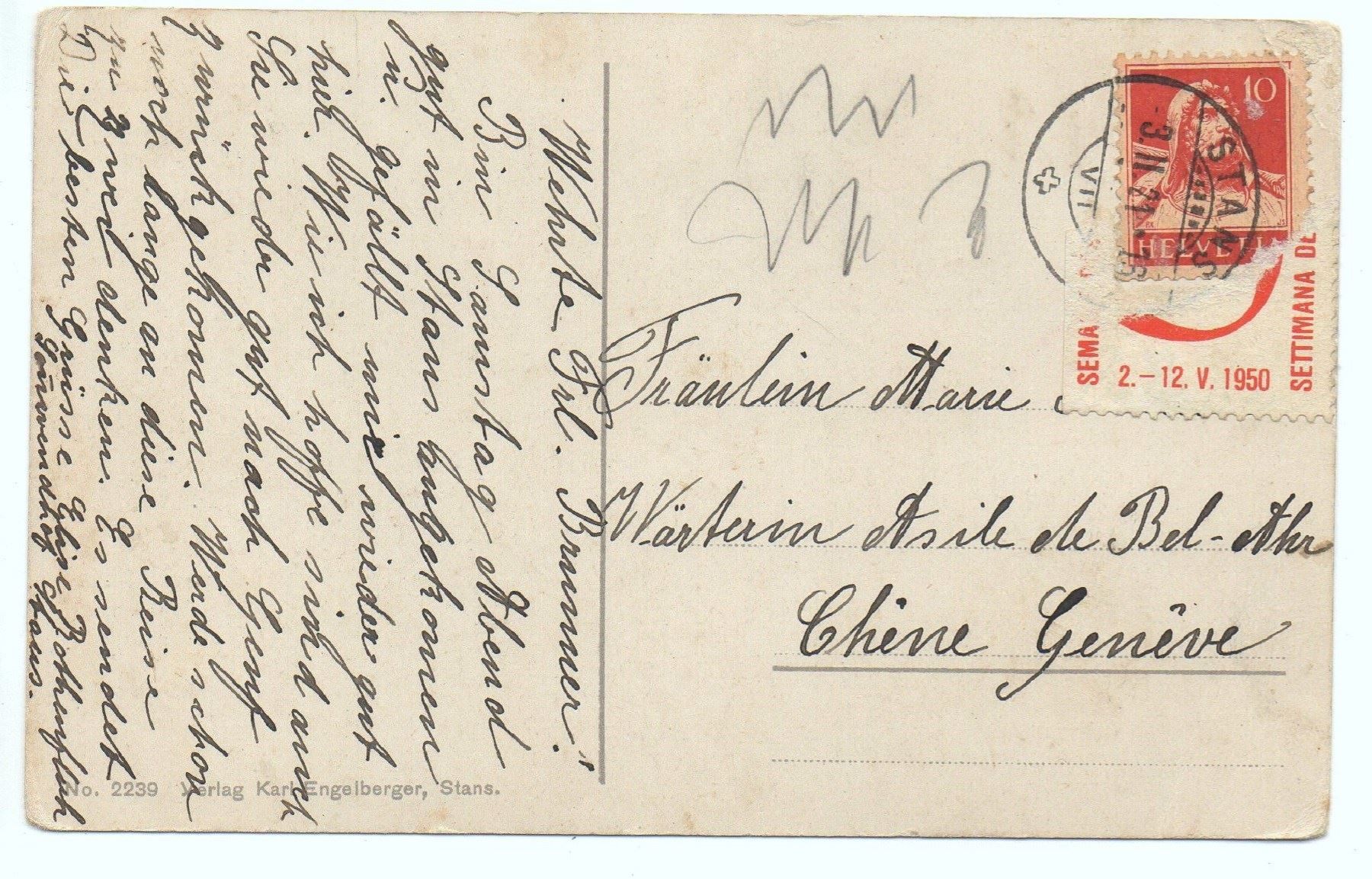Cartoline postali: STANS mit Brisen – Usato da Jona venduto da philajona 1