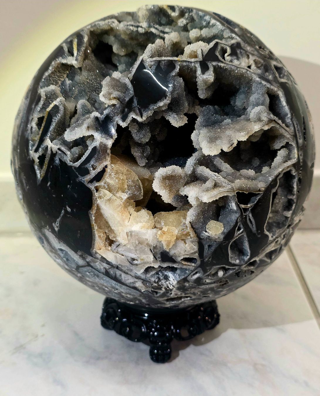 Minerali & Pietre curative: XXL Sphalerit Kugel 20cm 8.93kg – Nuovo e nell'imballaggio originale da Matzingen venduto da Shay_Crystalz
