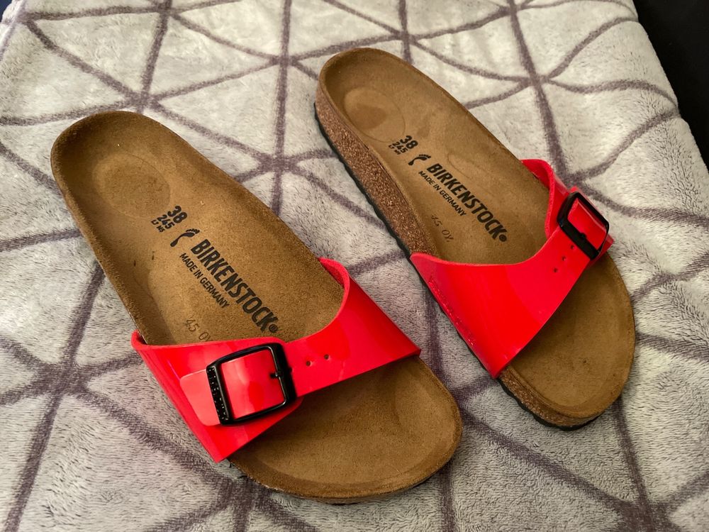 birkenstock plastique rouge