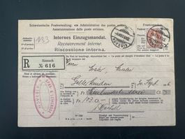 Einzugsmandant 1906 mit super Marke und Firmenstempel (G435)