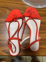 Sandalen rot Grösse 38 Riemchen mit Schleife