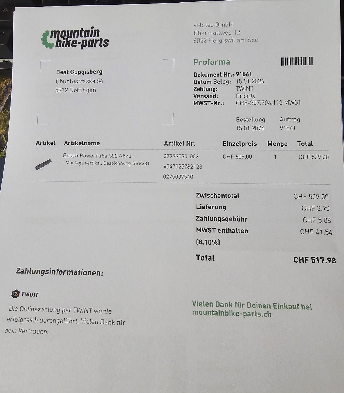 Flyer Velos: E-Bike Occasion Flyer-Uproc64.10FS – Gebraucht aus Döttingen von beatus07 6