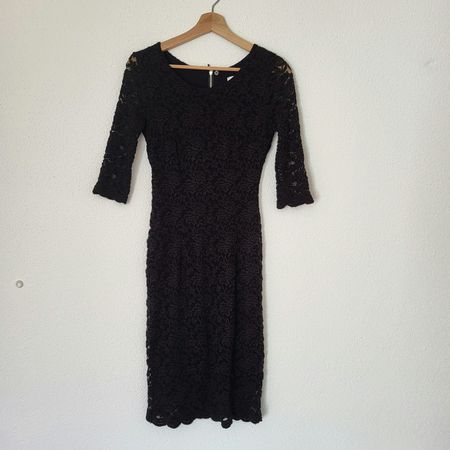 Spitzen-Kleid Orsay schwarz Gr. 36