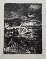 Serge Brignoni (1903-2002) Orig. Holzschnitt, 1945, signiert