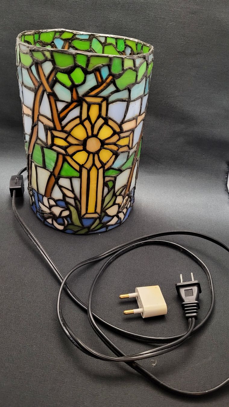 Lampade: Tischlampe aus Tiffany-Glas – Usato da Basel venduto da spinne02 3
