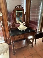 antique Victorian-style marble top washstand