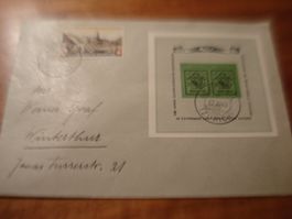 Brief mit Block Genf 1943, gelaufen