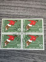 Briefmarken 4er Block Fussball SFV-ASF 1895-1970