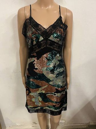 Ashish robe sequin camouflage