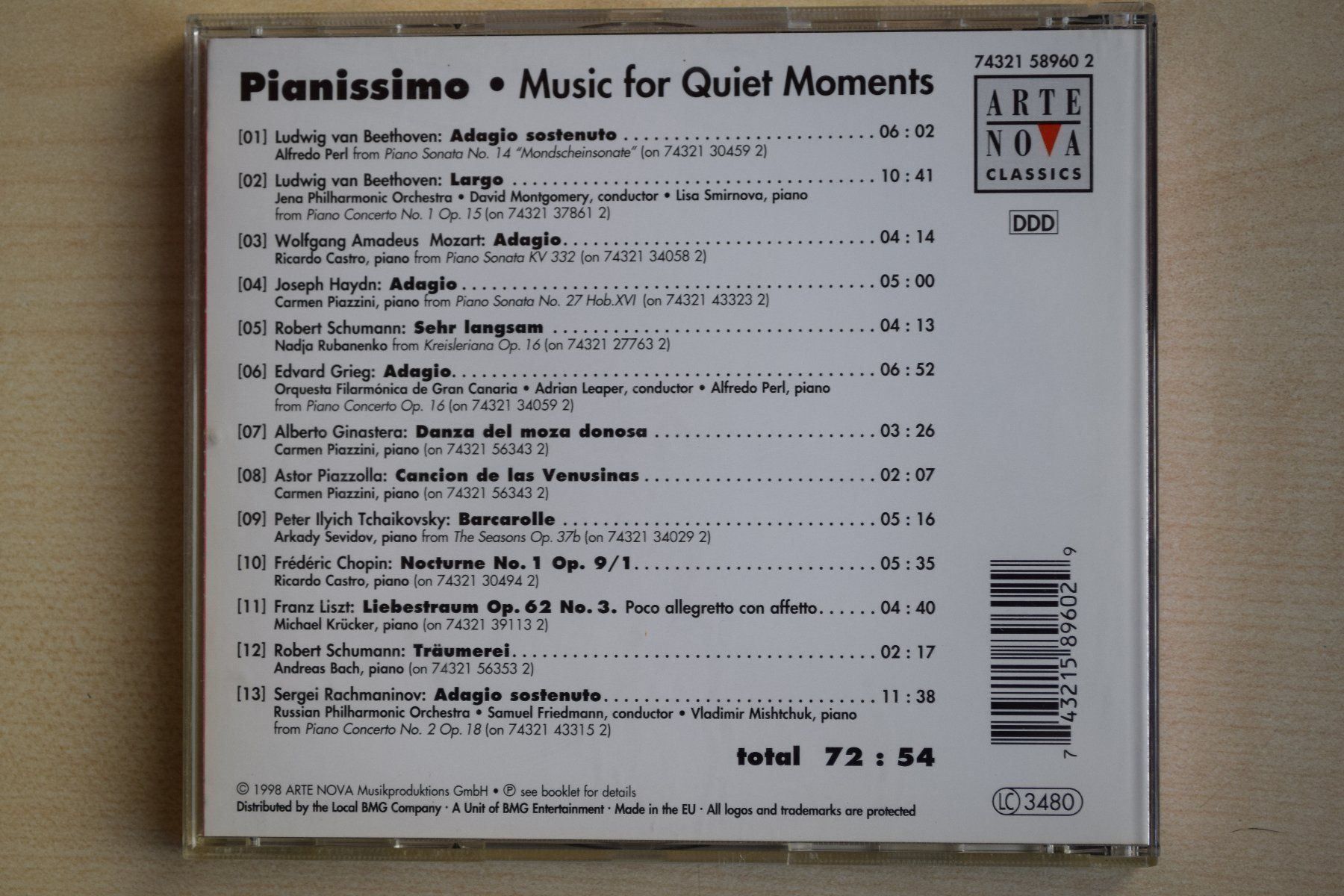 CDs: Pianissimo: Music for Quiet Moments(409) – D'occasion à Reutigen par DONDON55 1
