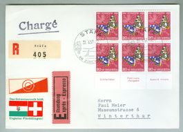 1957 Schweiz Pro Juventute Bedarfspost