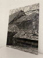 Foto"Dachneigungen",  schwarz/weiss, Nostalgie, Scheune