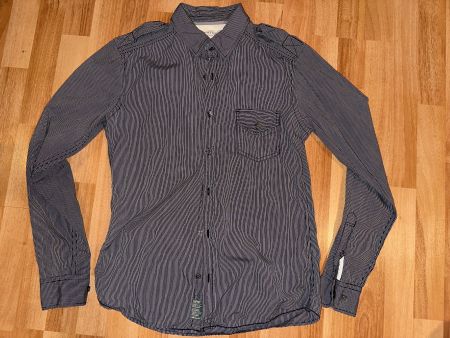Hemd Esprit Hemd Gr. S gestreift grau