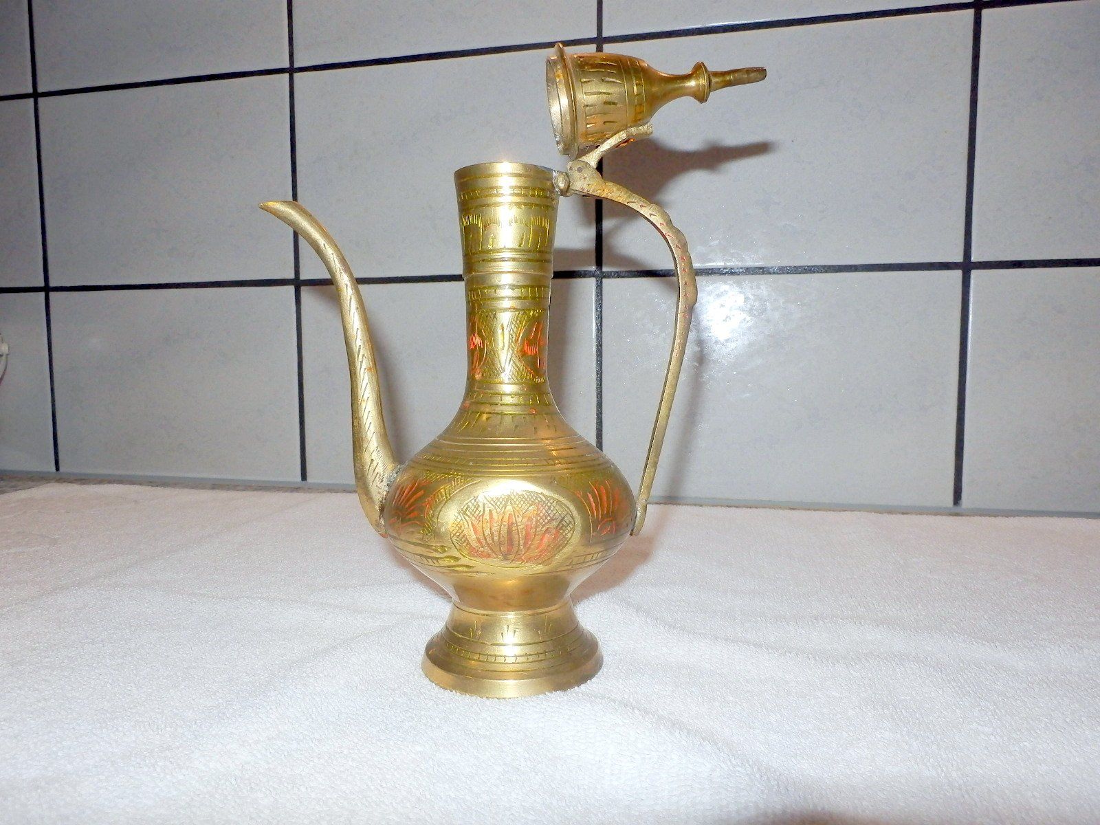 Théières: Kaffee - oder Teekännli, Messing, Ø 7/13cm, Gesamthöhe 22cm – D'occasion à Ueberstorf par dinbau 5