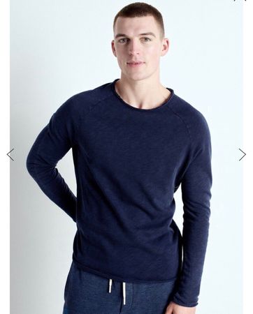 Herren American Vintage Langarm Tshirt in Dunkelblau