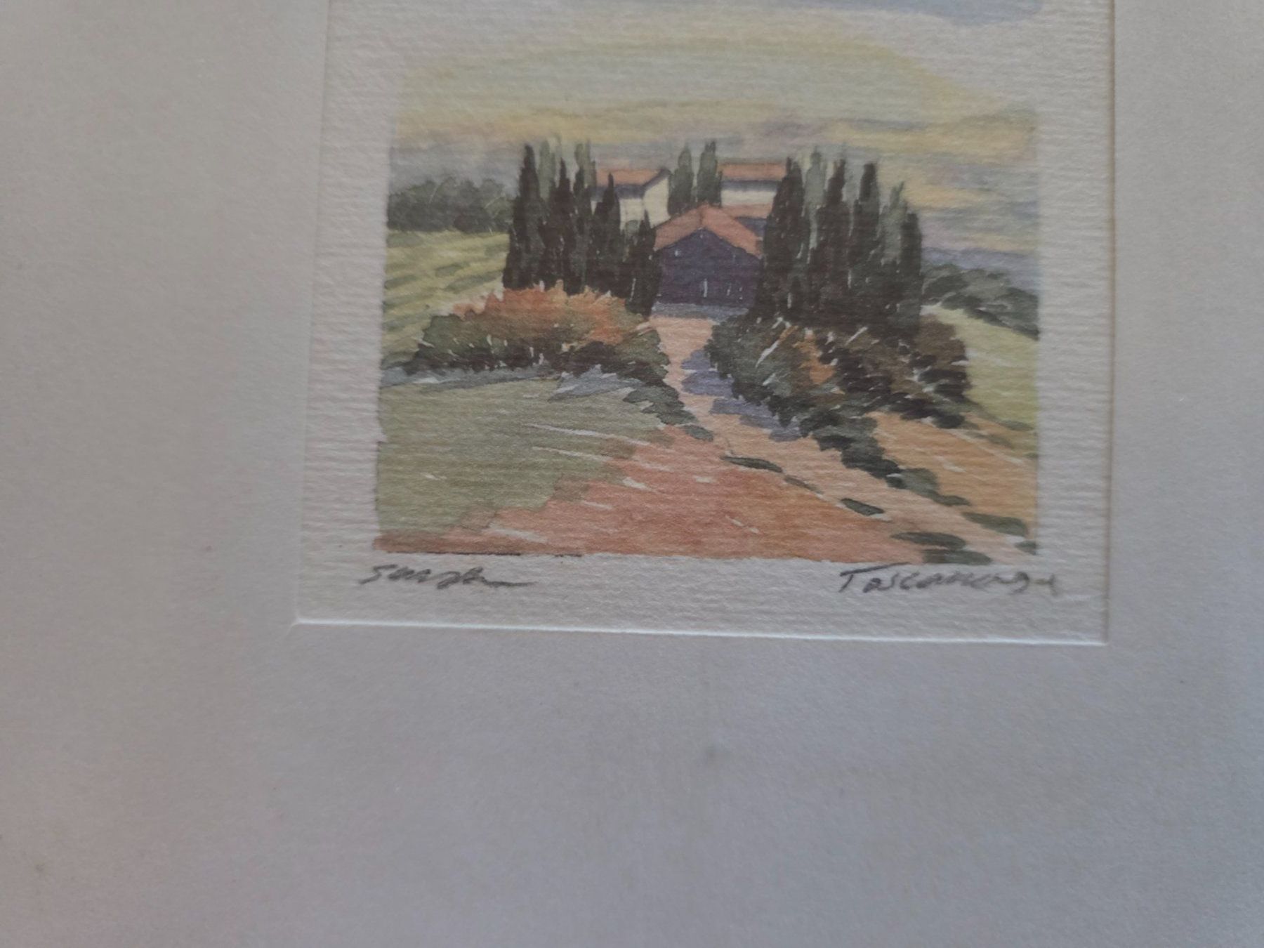 Dipinti: Bild feines Aquarell Gemälde Toscana 1994 – Usato da Walterswil BE venduto da Lonitti 3