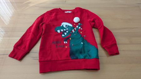 XMAS Pullover - Weihnachtspullover - Dinosaurier - 122