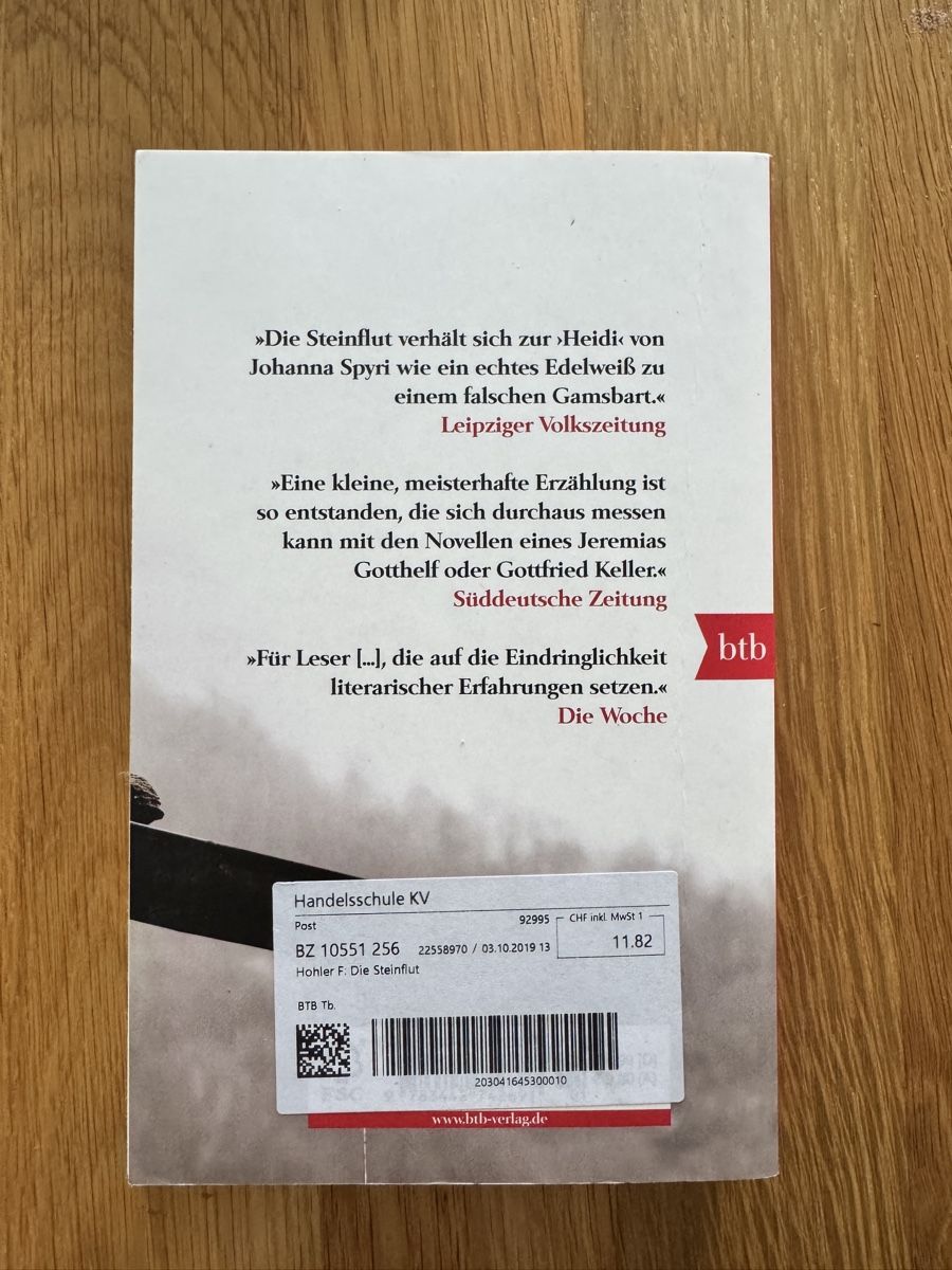 Libri: Franz Hohler - Die Steinflut, Novelle – Nuovo (secondo la descrizione) da Bremgarten AG venduto da val_ch 1
