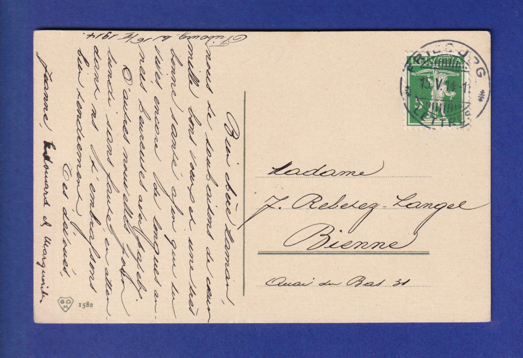 Cartoline postali: OISEAU - Colombe – Usato da Pully venduto da nicecards-shop 1