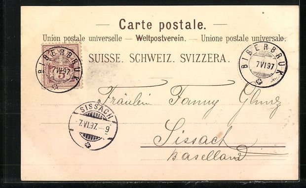 Cartoline postali: Litho Einsiedeln, Panorama mit Ansichten – Usato da Berlin venduto da bartko-reher 1