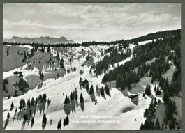AK sw Selital BE ob Riffenmatt Gantrisch Flugbild ≈ 1958  