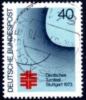 DEUTSCHE BUNDESPOST 1973 TURNFEST IN STUTTGART GEST. - H495