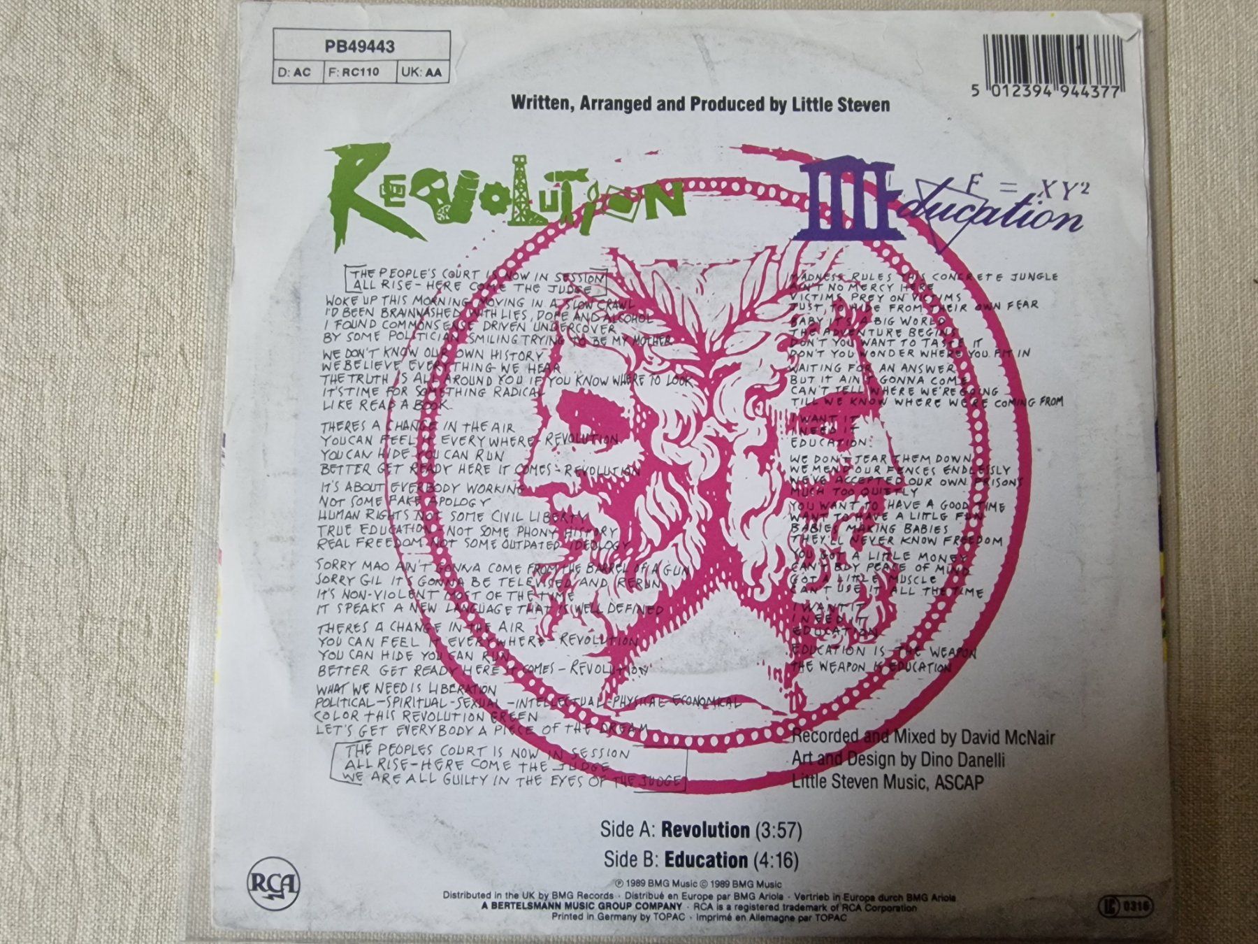 Dischi in vinile: Little Steven Single – Revolution – Usato da Root venduto da atelier22 1