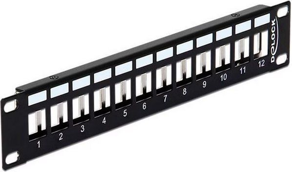 Racks & Cavalletti: Delock 12-port 10" patch panel, métal – Nuovo e nell'imballaggio originale da Sugiez venduto da nunorbatista