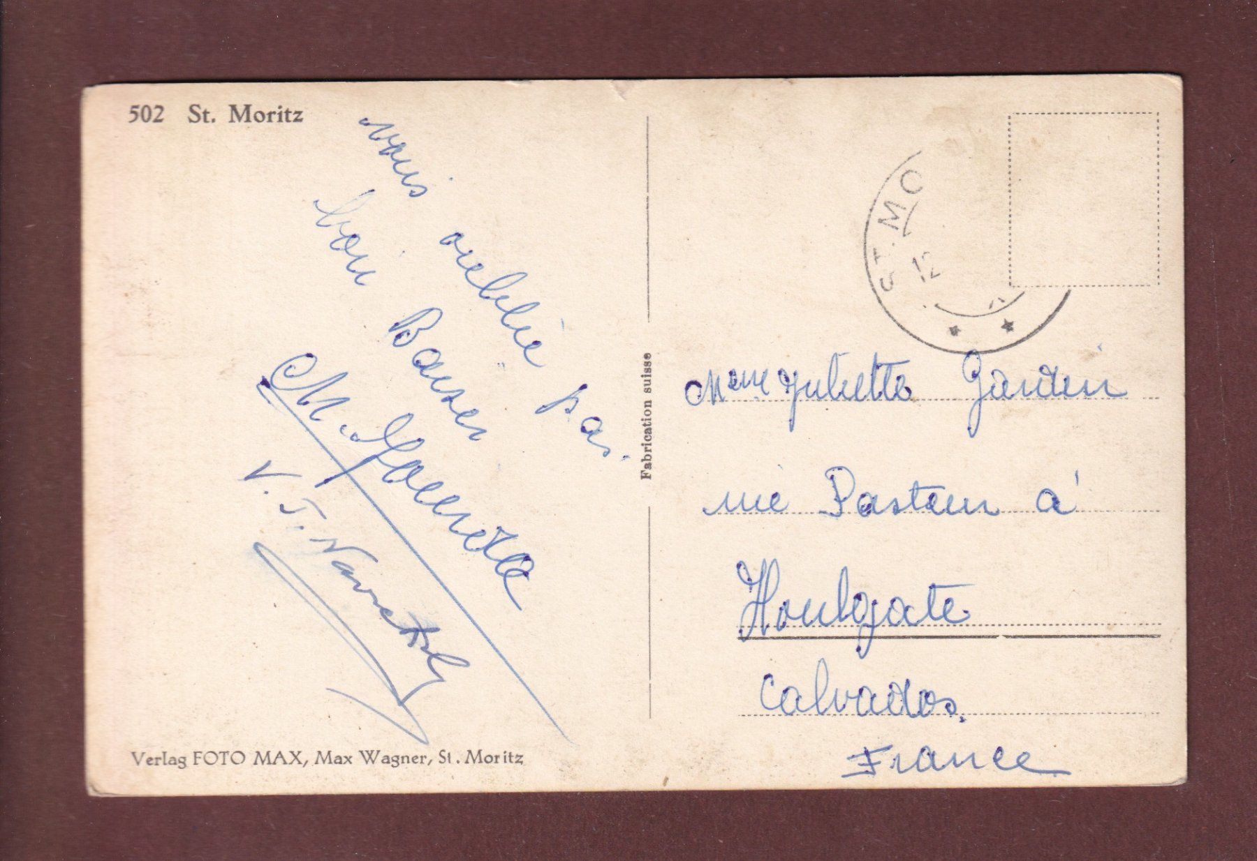 Cartes postales: ST. MORITZ – D'occasion à Pully par nicecards-shop 1