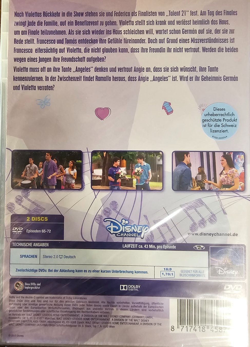 Tutti i DVDs: Violetta - Staffel 1 - Volume 9 – Nuovo e nell'imballaggio originale da Wahlen b. Laufen venduto da Cg10 1