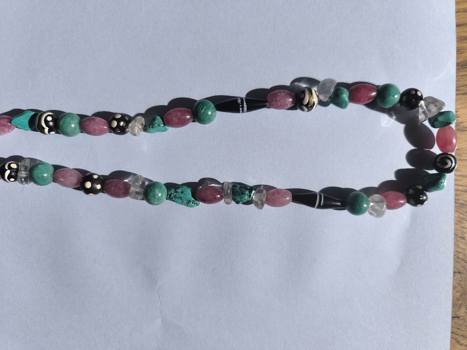 Catenine: Steinkette mit Amazonit,Erdbeerquarz etc.... – Usato da Schaffhausen venduto da gab_v5qf