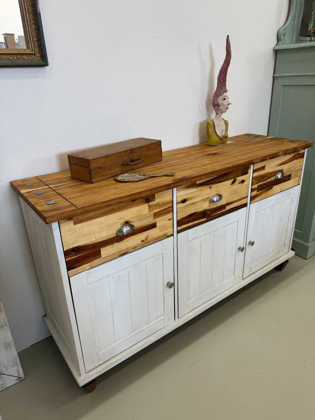 Cassettiere: Sideboard Kommode Sheesham vintage weiss restaurier börnie's – Usato da Dottikon venduto da beni1204 2
