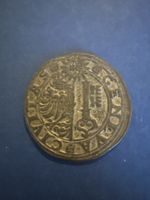 Pièce de monnaie ancienne, effigie aigle à deux tête et clé