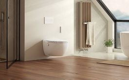 Dusch - WC LaPreva P1 weiss alpin / Wasseranaschluss 5 cm