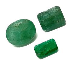 3x émeraudes 6.65 ct - CERTIFICAT 465.- Fr