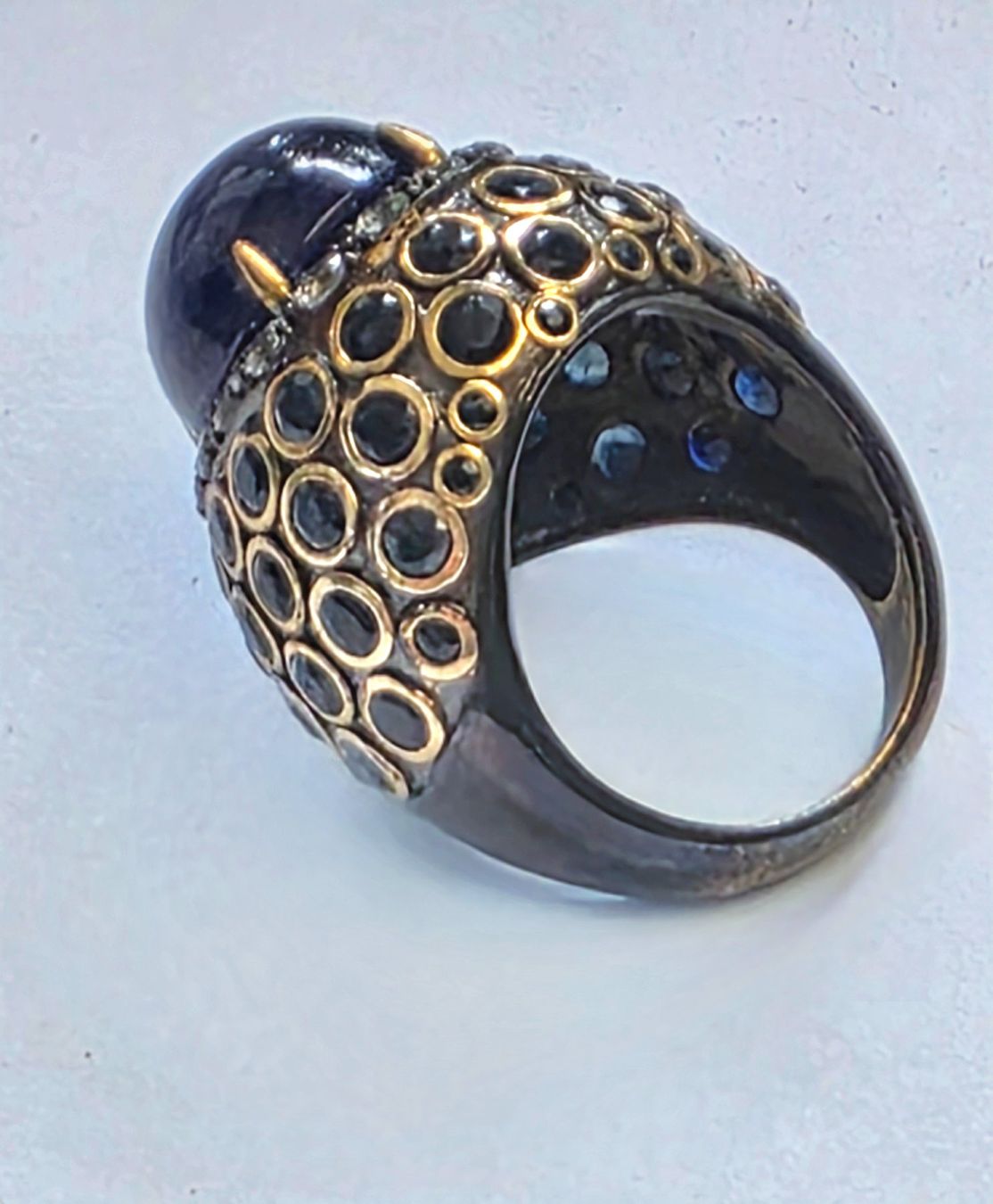 Anelli: Ring mit Saphir und Topas weiss Grösse 60 neu – Nuovo (secondo la descrizione) da Zürich venduto da adriben 7