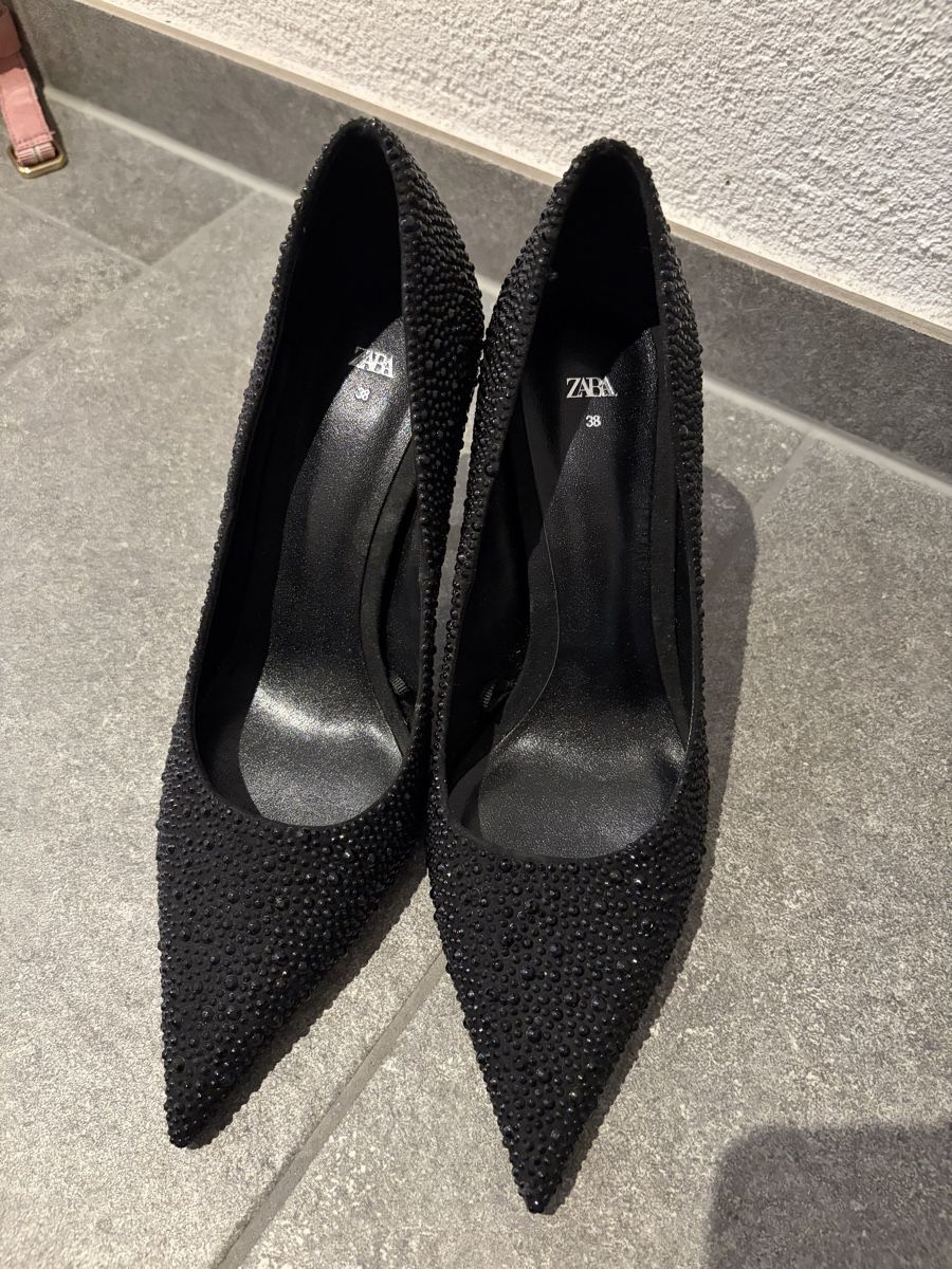 Zara Scarpe da donna: ZARA Highheels - Glitzer schwarz  – Nuovo (secondo la descrizione) da Staufen venduto da SilveRain 1
