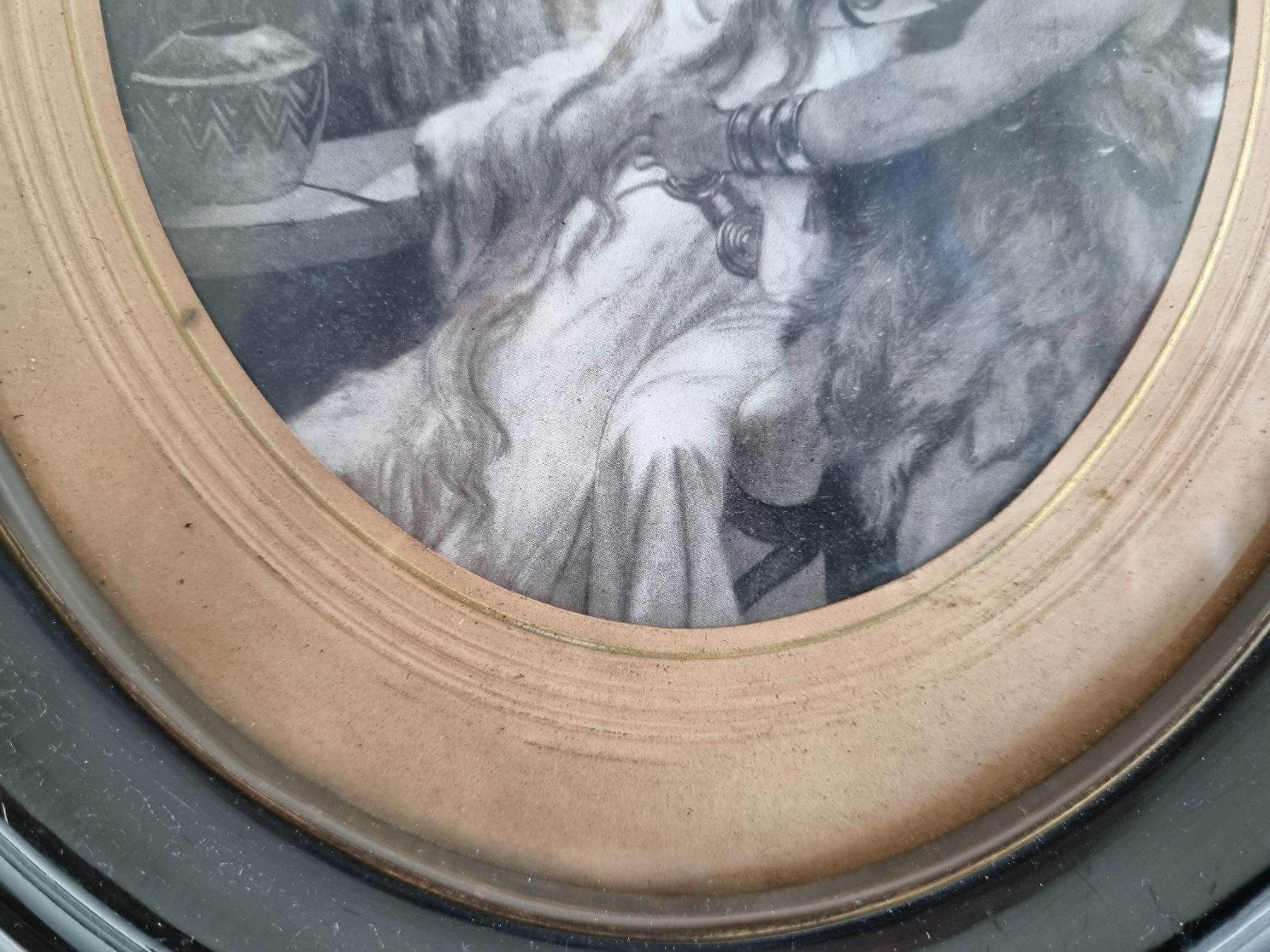 Poster & Bilder: Antikes Bild im Ovalrahmen, Romantik pur! – Gebraucht aus Opfikon von Diversamente 3