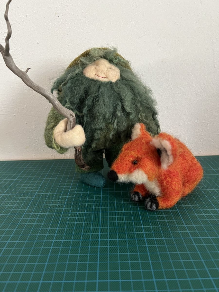 Figuren: Filzzwerg und sein Fuchs – Neu (gemäss Beschreibung) aus Arboldswil von CJDA 6