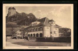 Krauchthal, Gemeindehaus mit Strasse und