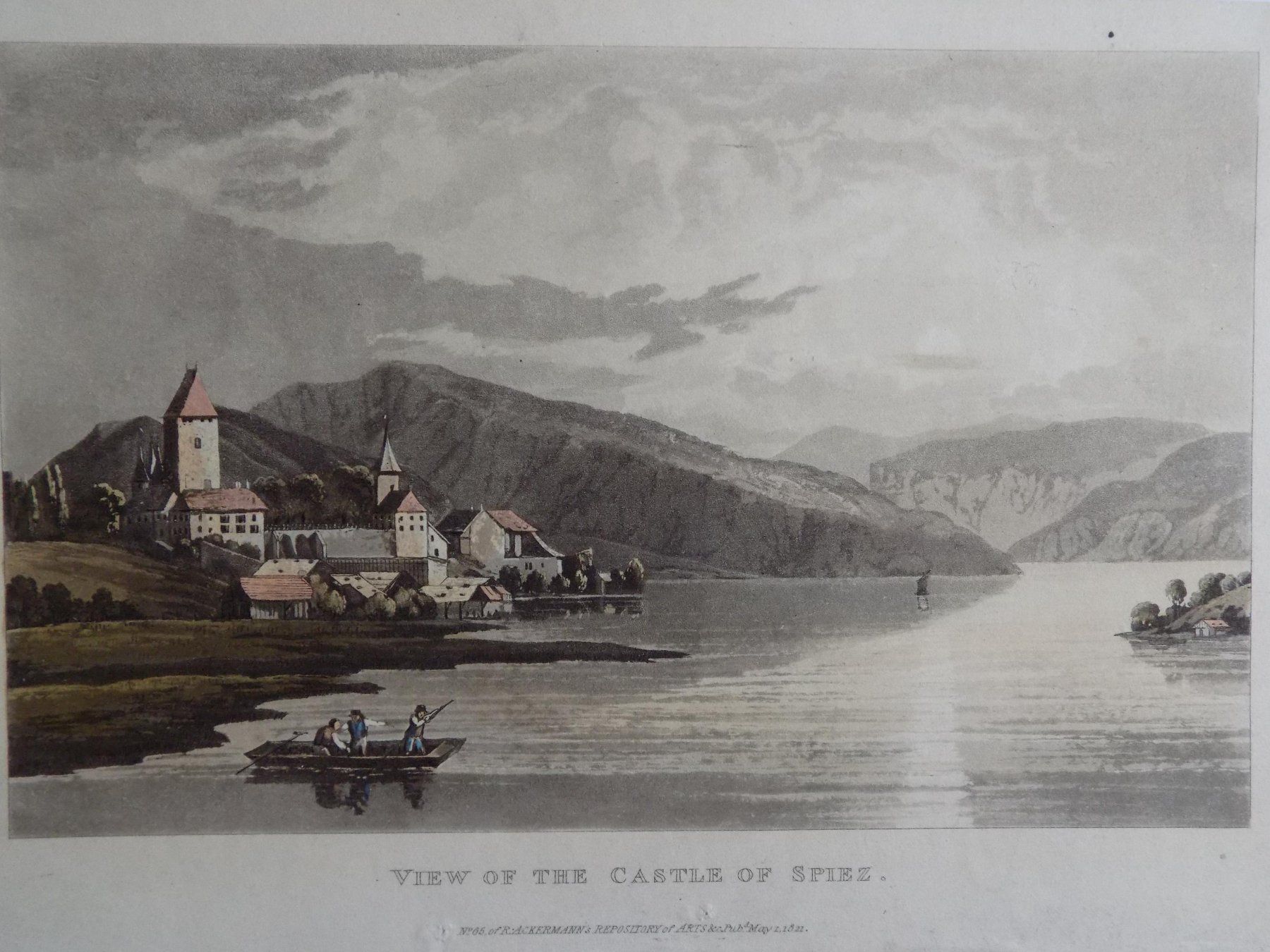 Gravures: Spiez kolorierte Aquatinta – D'occasion à Risch par Antikfee 3
