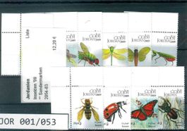 JORDANIEN 10 BRIEFMARKEN INSEKTEN