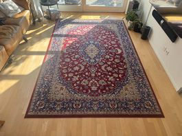 Grosser Teppich im Orientstil, rot/blau, ca. 2 x 3 m