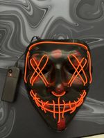LED Maske Halloween Kostüm orange Licht