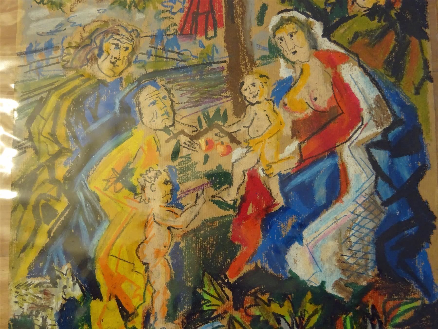 Dipinti: Bunte Familienszene à la Chagall – Usato da Geroldswil venduto da ARTEFACTO 4