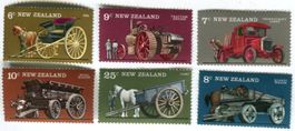Briefmarken "Traktoren, Pferdewagen". Neuseeland.