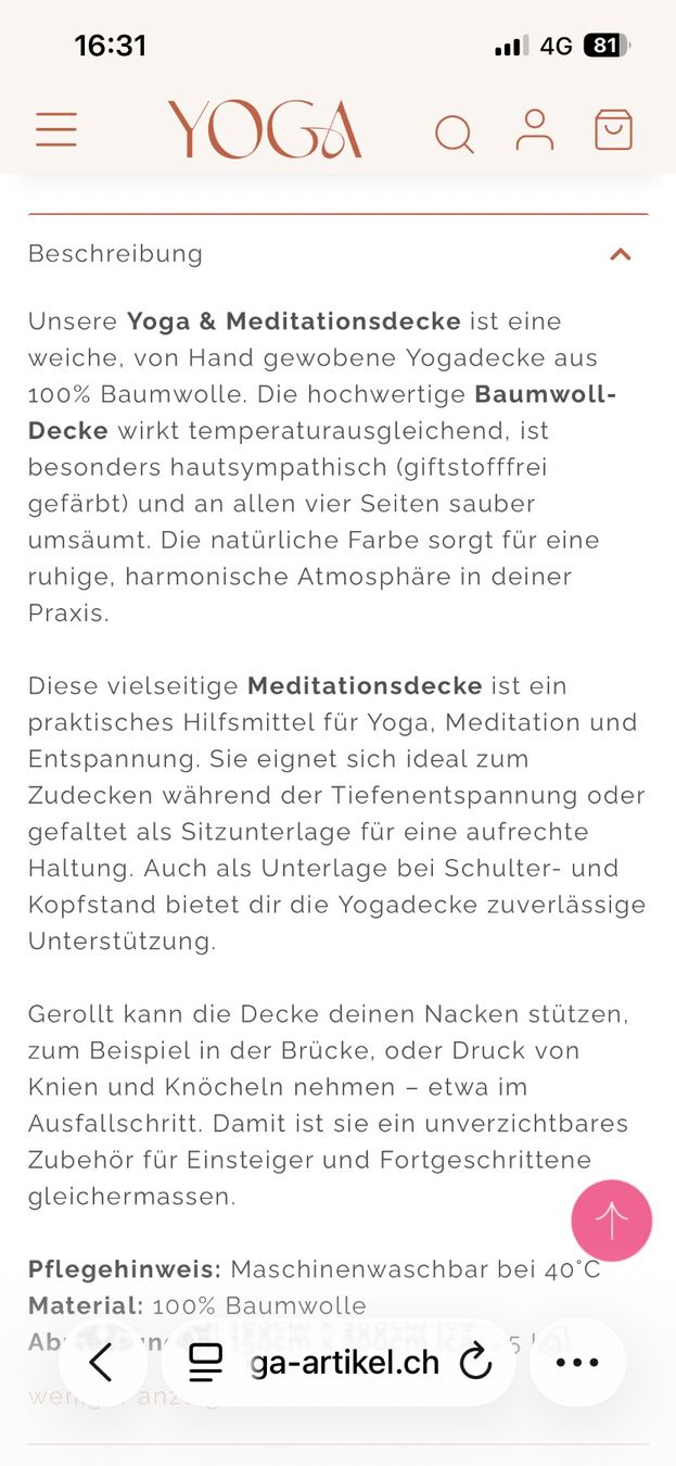 Bodenmatten: Yogamatten + Meditationsdecken, je 10 Stück – Gebraucht aus Altdorf UR von Rabas05 2