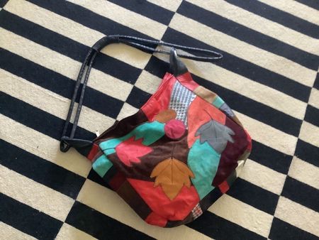 Ledertasche bunt Patchwork