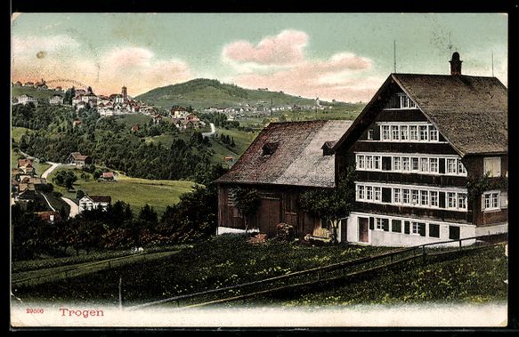 Cartes postales: AK Trogen, Blick zum Ort – D'occasion à Berlin par bartko-reher
